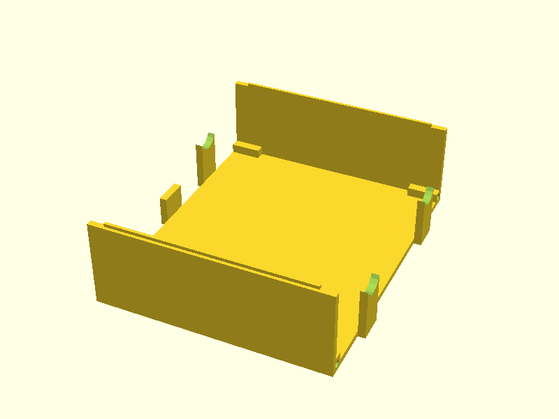 3D-Printable Enclosure Rendering - Back